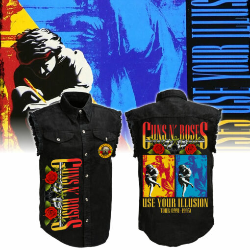 Guns N' Roses Use Your Illusion Tour (1991–1993) Sleeveless Denim Shirt
