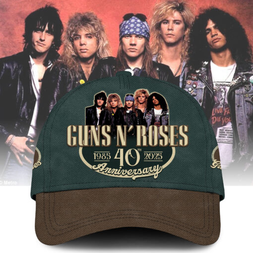 Guns N' Roses 40Th Anniversary 1985-2025 3D Cap