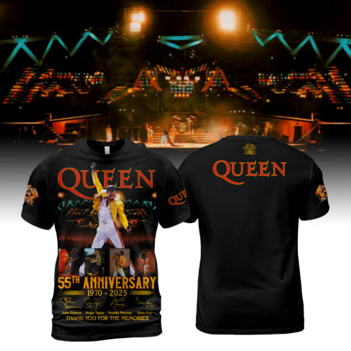 Queen 55th Anniversary 1970 2025 Thank You For The Memories AOP