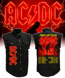 AC/DC PWR UP Tour EU 2025 Sleeveless Denim Shirt