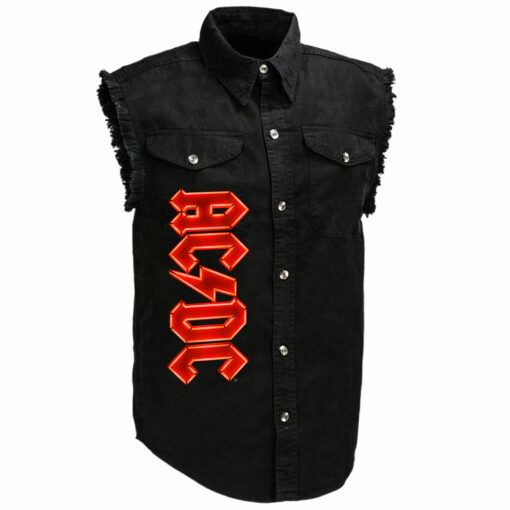 AC/DC PWR UP Tour EU 2025 Sleeveless Denim Shirt - Image 2