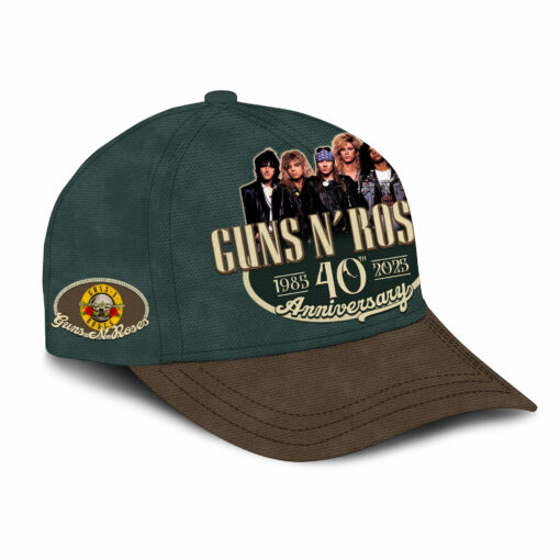 Guns N' Roses 40Th Anniversary 1985-2025 3D Cap - Image 2