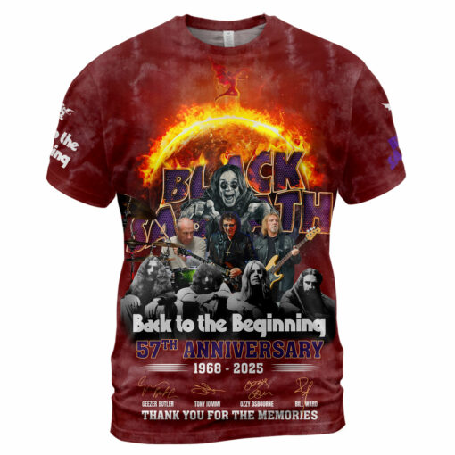 Black Sabbath 57th Anniversary 1968-2025 Thank You For The Memories AOP - Image 2