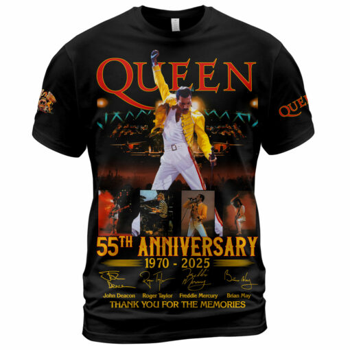 Queen 55th Anniversary 1970 2025 Thank You For The Memories AOP - Image 2