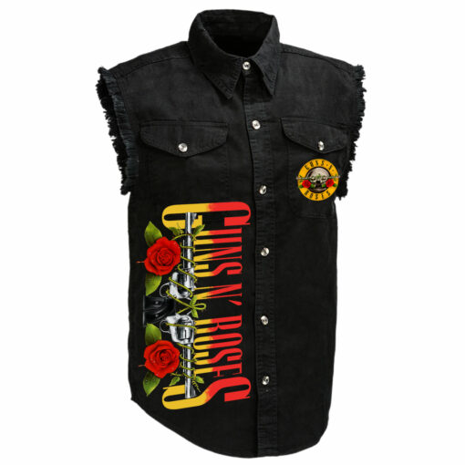 Guns N' Roses Use Your Illusion Tour (1991–1993) Sleeveless Denim Shirt - Image 3
