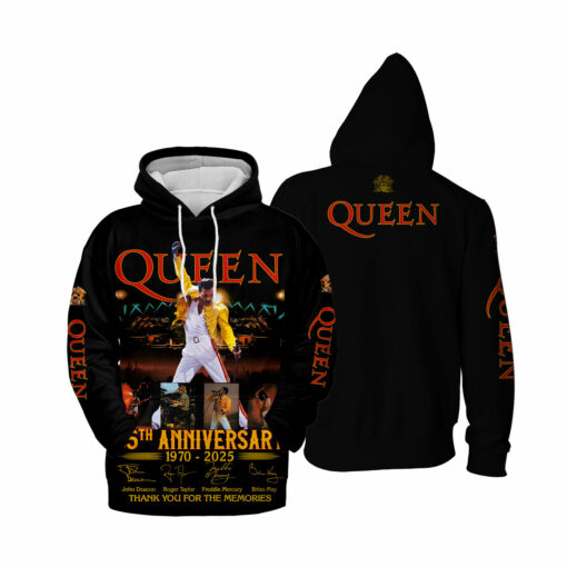 Queen 55th Anniversary 1970 2025 Thank You For The Memories AOP - Image 4