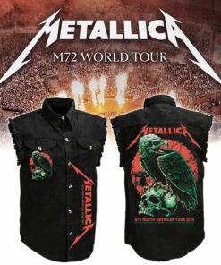 Metallica M72 World Tour Sleeveless Denim Shirt