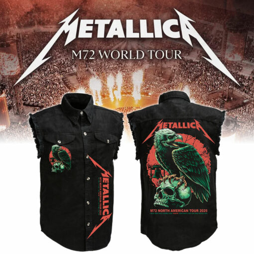 Metallica M72 World Tour Sleeveless Denim Shirt