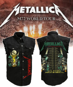 Metallica M72 World Tour Sleeveless Denim Shirt