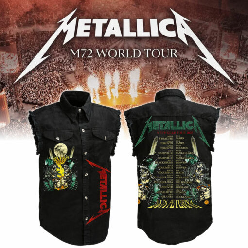 Metallica M72 World Tour Sleeveless Denim Shirt