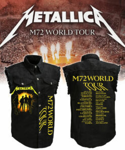 Metallica M72 World Tour Sleeveless Denim Shirt