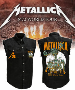 Metallica M72 World Tour Sleeveless Denim Shirt