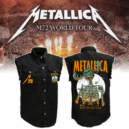 Metallica M72 World Tour Sleeveless Denim Shirt