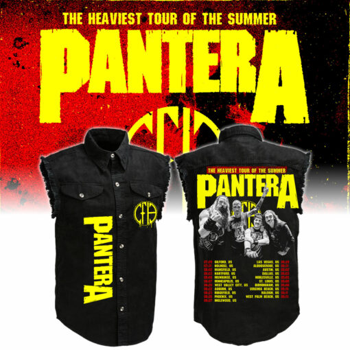 Pantera Announces Summer 2025 U.S. Tour Sleeveless Denim Shirt
