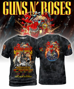 GNR02B Guns N' Roses – 40th Anniversary (1985–2025) & Tour 2025 Shirt