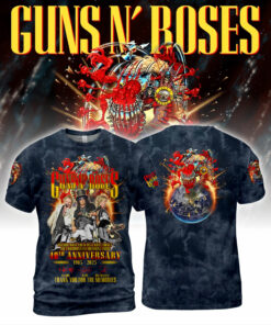GNR02N Guns N' Roses – 40th Anniversary (1985–2025) & Tour 2025 Shirt