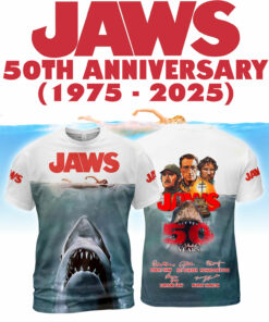 Jaws Movie 50 Years 1975-2025 Thank For The Memories AOP 1