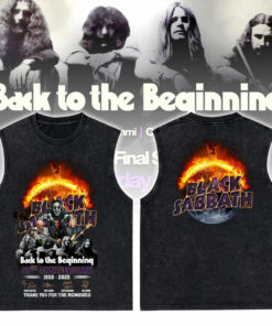 BSTT01 WASHED TANK TOP Black Sabbath 57th Anniversary 1968-2025 Thank You For The Memories