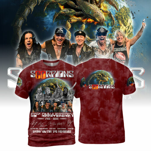SP01R Scorpions 60th Anniversary 1965-2025 Thank You For The Memories AOP