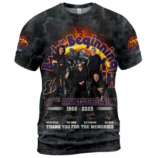 BS03B Black Sabbath 57th Anniversary 1968-2025 Thank You For The Memories AOP - Image 2