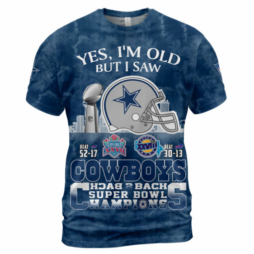Dallas Cowboys Yes, I Am Old But I Saw Back 2 Back Super Bowl Champions - Image 2