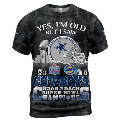 Dallas Cowboys Yes, I Am Old But I Saw Back 2 Back Super Bowl Champions V2 - Image 2