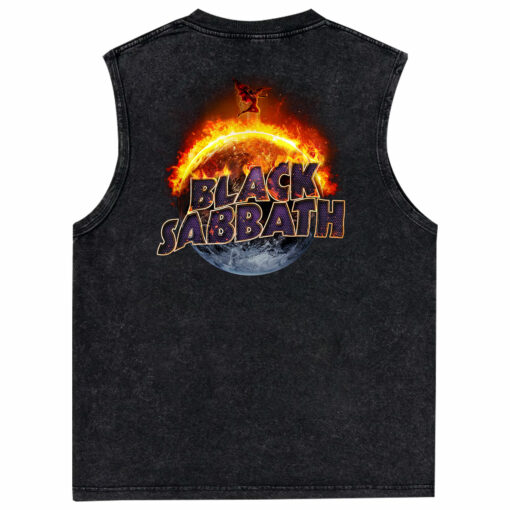 OZTT01 WASHED TANK TOP Ozzy Osbourne Thank You For The Memories - Image 3