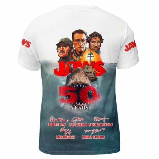 Jaws Movie 50 Years 1975-2025 Thank For The Memories AOP 1 - Image 3