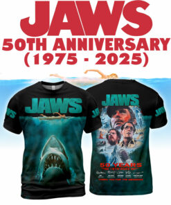 Jaws Movie 50 Years 1975-2025 Thank For The Memories AOP 4