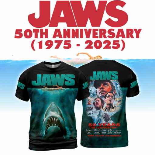Jaws Movie 50 Years 1975-2025 Thank For The Memories AOP 4