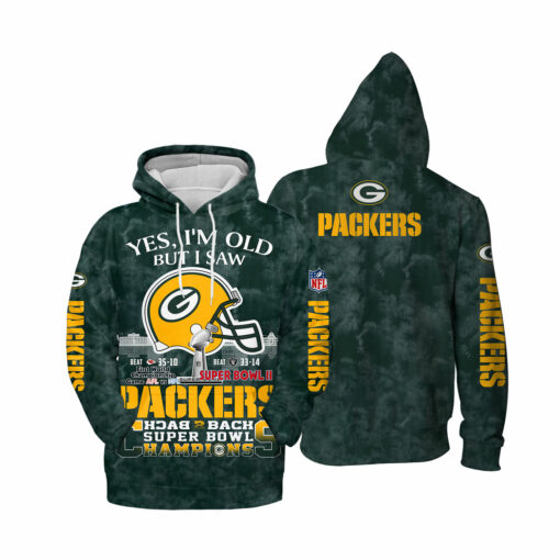 Green Bay Packers Yes, I Am Old But I Saw Back 2 Back Super Bowl Champions - Image 4