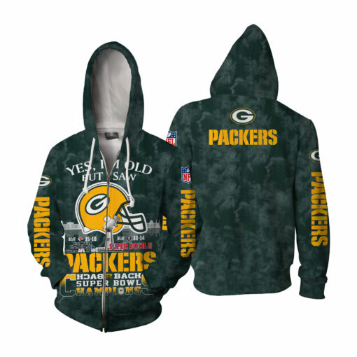 Green Bay Packers Yes, I Am Old But I Saw Back 2 Back Super Bowl Champions - Image 5