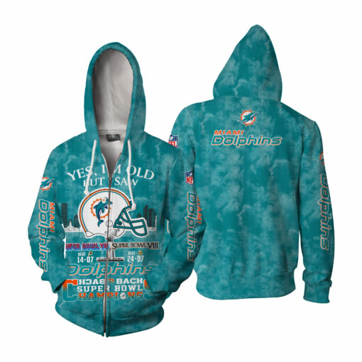 Miami Dolphins Yes, I Am Old But I Saw Back 2 Back Super Bowl Champions - Image 5