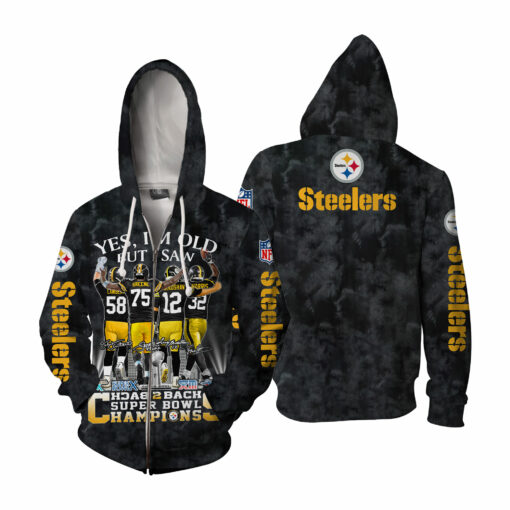 Pittsburgh Steelers Yes, I Am Old But I Saw Back 2 Back Super Bowl Champions - Image 5