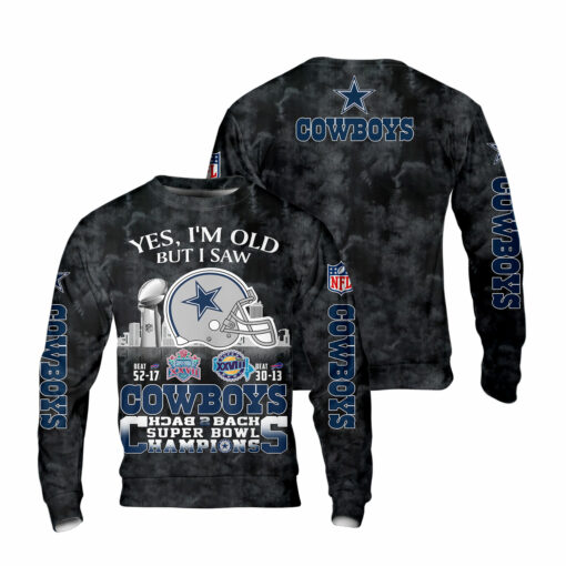 Dallas Cowboys Yes, I Am Old But I Saw Back 2 Back Super Bowl Champions V2 - Image 6
