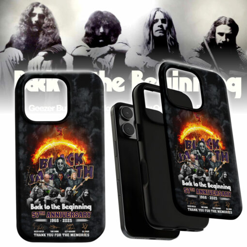 Phone Case Black Sabbath 57th Anniversary 1968-2025 Thank You For The Memories AOP