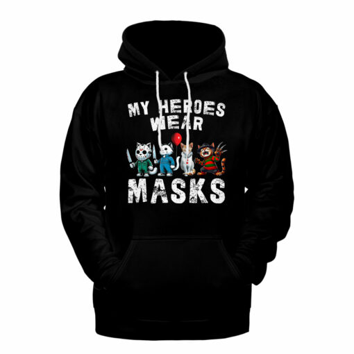 HR34T My Heroes Wear Masks Cat Halloween Horror Characters 2D - Image 2