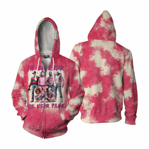 HR03T In October We Wear Pink Halloween Horror Characters AOP - Image 5