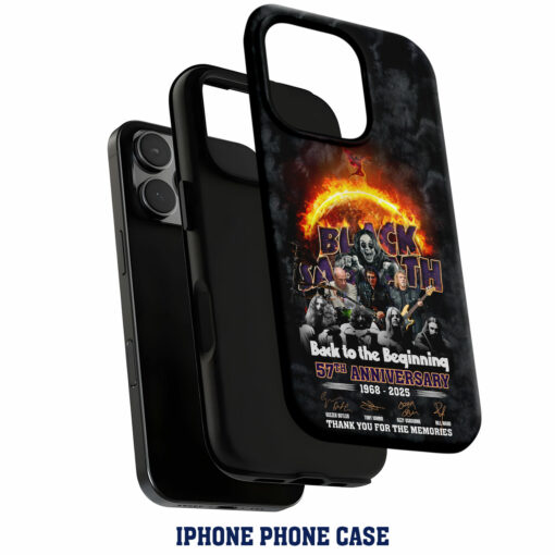 Phone Case Black Sabbath 57th Anniversary 1968-2025 Thank You For The Memories AOP - Image 2
