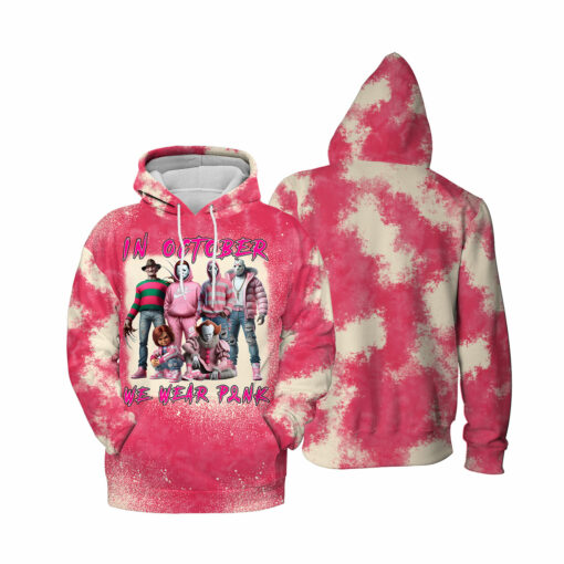 HR03T In October We Wear Pink Halloween Horror Characters AOP - Image 6