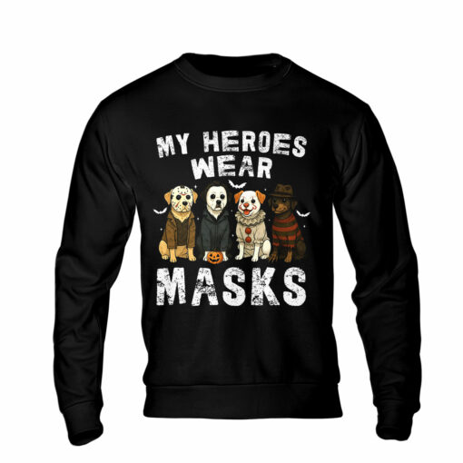 HR14T My Heroes Wear Masks Halloween Horror Characters 2D - Image 3