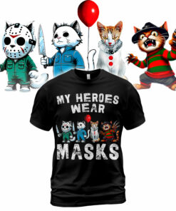 HR34T My Heroes Wear Masks Cat Halloween Horror Characters 2D