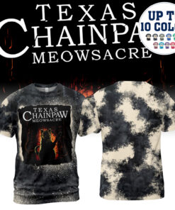 HR25T Texas Chainpaw Meowsacre Halloween Horror Characters AOP