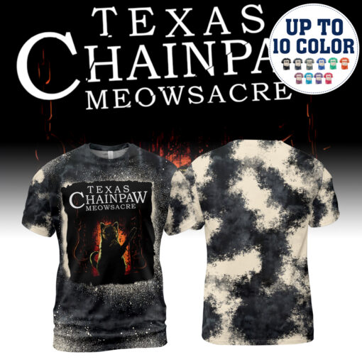 HR25T Texas Chainpaw Meowsacre Halloween Horror Characters AOP