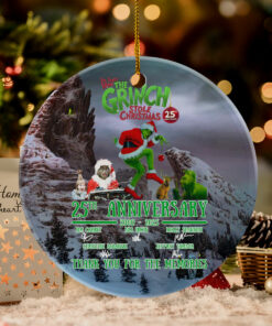ORMT01T The Grinch 25th Anniversary Christmas Ceramic Ornament